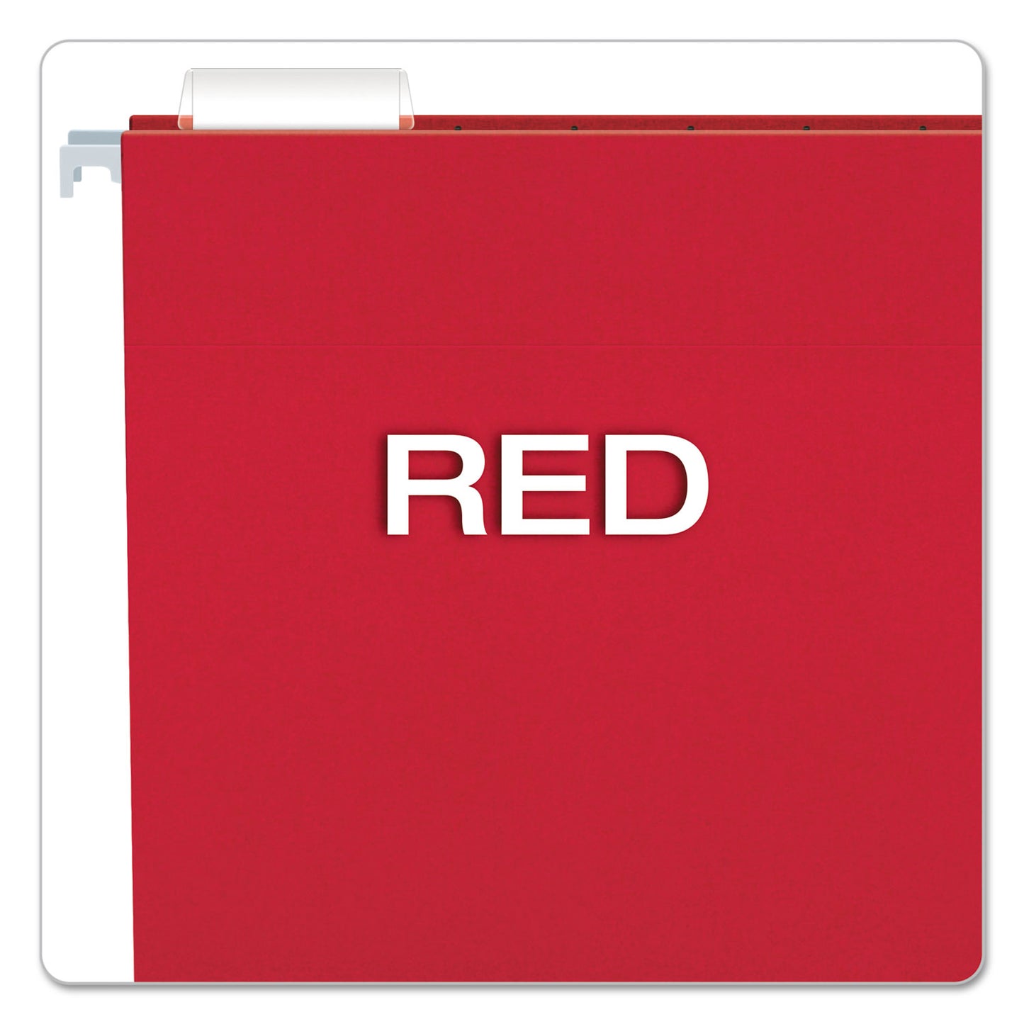 Pendaflex Colored Hanging Folders, Letter Size, 1/5-Cut Tabs, Red, 25/Box (81608)