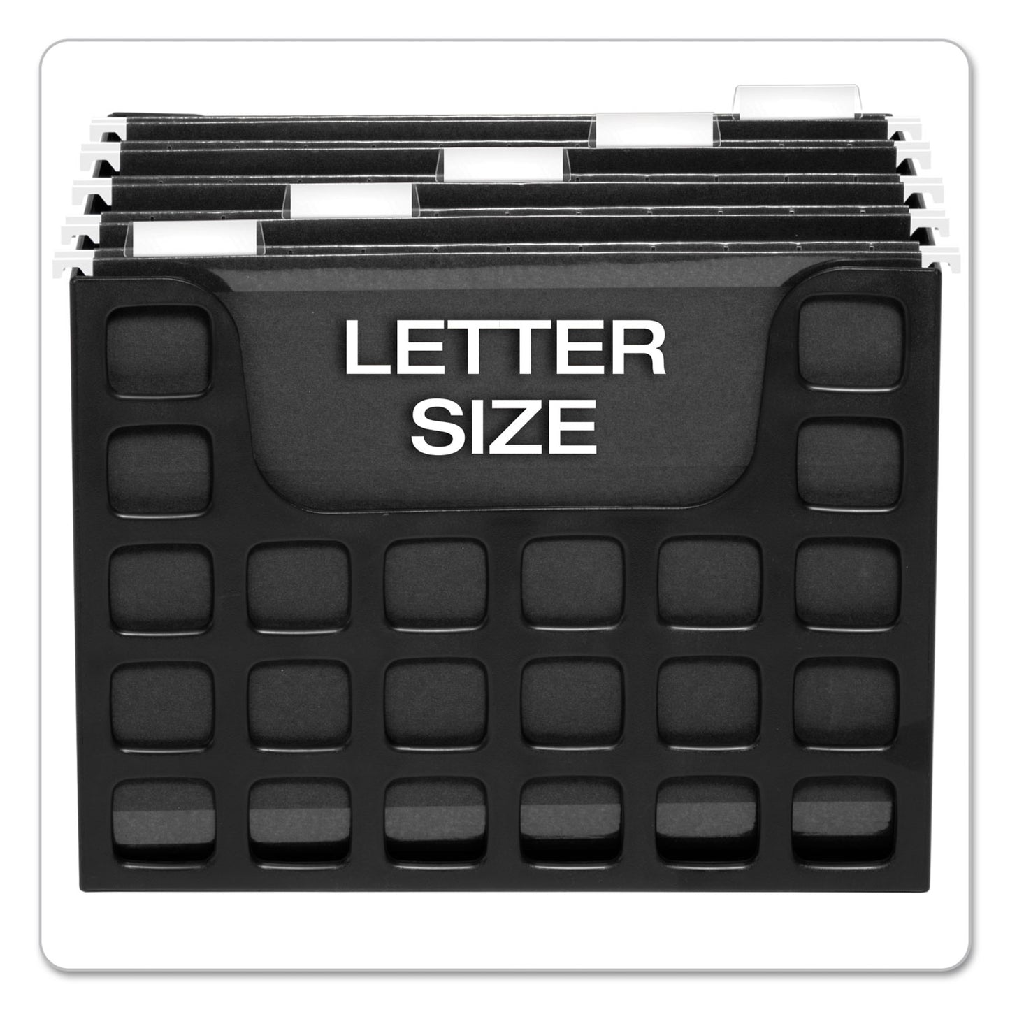 Pendaflex Desktop File With Hanging Folders, Letter Size, 6" Long, Black (23013)