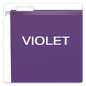 Pendaflex Colored Reinforced Hanging Folders, Letter Size, 1/5-Cut Tabs, Violet, 25/Box (415215VIO)