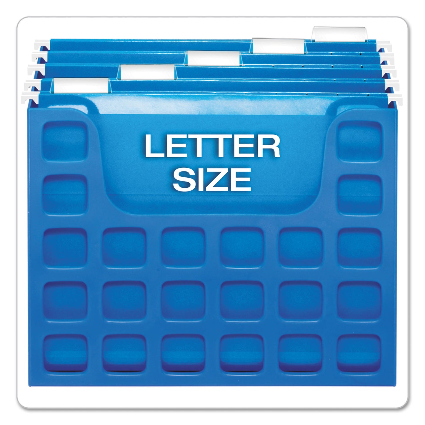 Pendaflex Desktop File With Hanging Folders, Letter Size, 6" Long, Blue (23011)