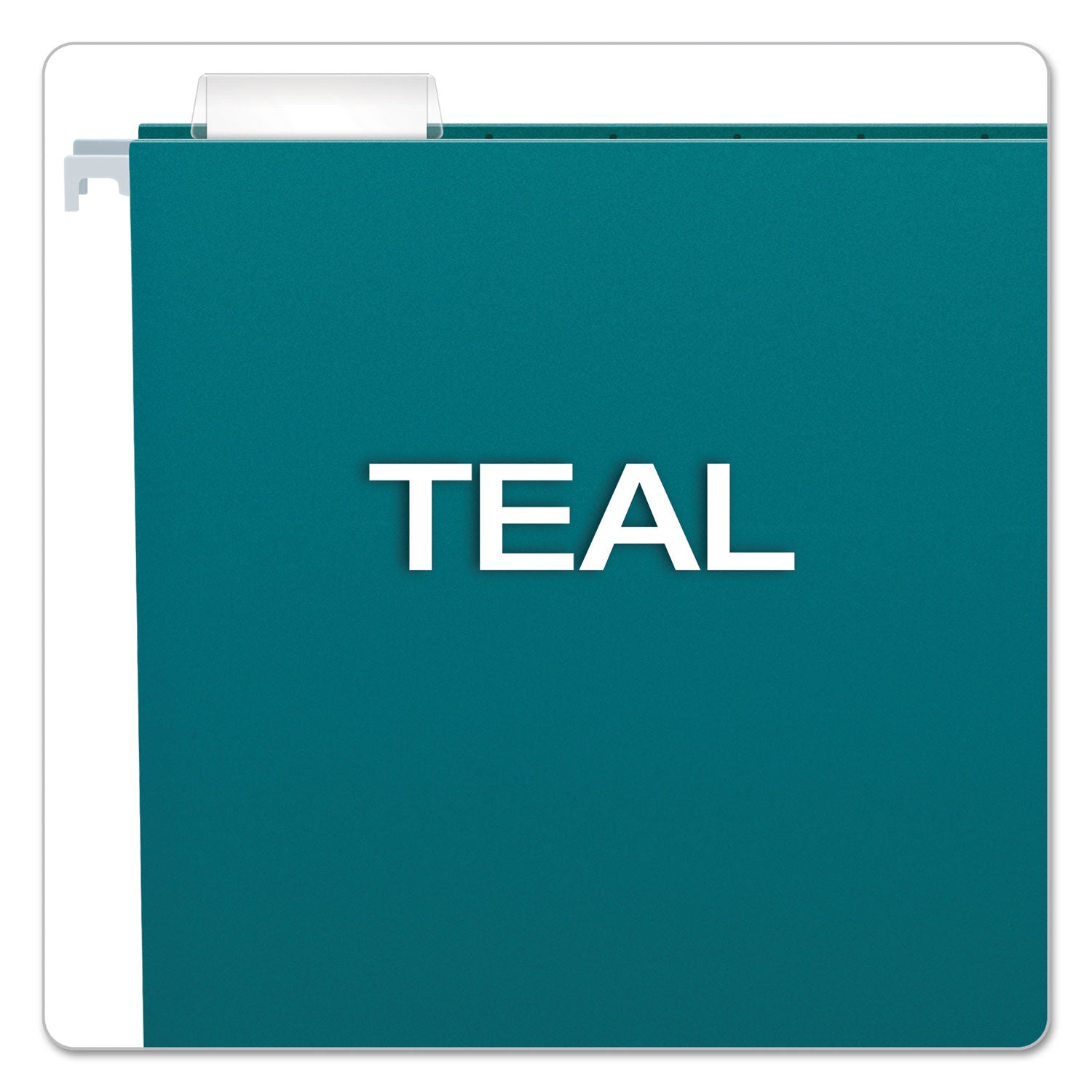 Pendaflex Colored Hanging Folders, Letter Size, 1/5-Cut Tabs, Teal, 25/Box (81614)