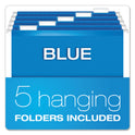 Pendaflex Desktop File With Hanging Folders, Letter Size, 6" Long, Blue (23011)