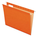 Pendaflex Colored Reinforced Hanging Folders, Letter Size, 1/5-Cut Tabs, Orange, 25/Box (415215ORA)