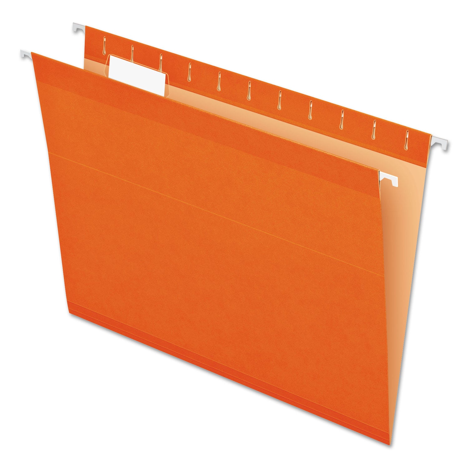 Pendaflex Colored Reinforced Hanging Folders, Letter Size, 1/5-Cut Tabs, Orange, 25/Box (415215ORA)