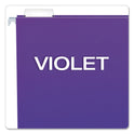 Pendaflex Colored Hanging Folders, Letter Size, 1/5-Cut Tabs, Violet, 25/Box (81611)