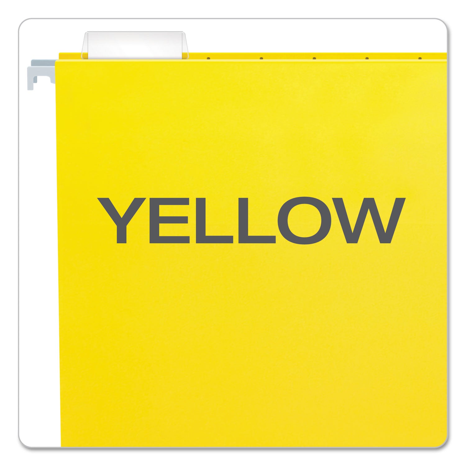 Pendaflex Colored Hanging Folders, Letter Size, 1/5-Cut Tabs, Yellow, 25/Box (81606)