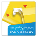 Pendaflex Colored Reinforced Hanging Folders, Letter Size, 1/5-Cut Tabs, Yellow, 25/Box (415215YEL)