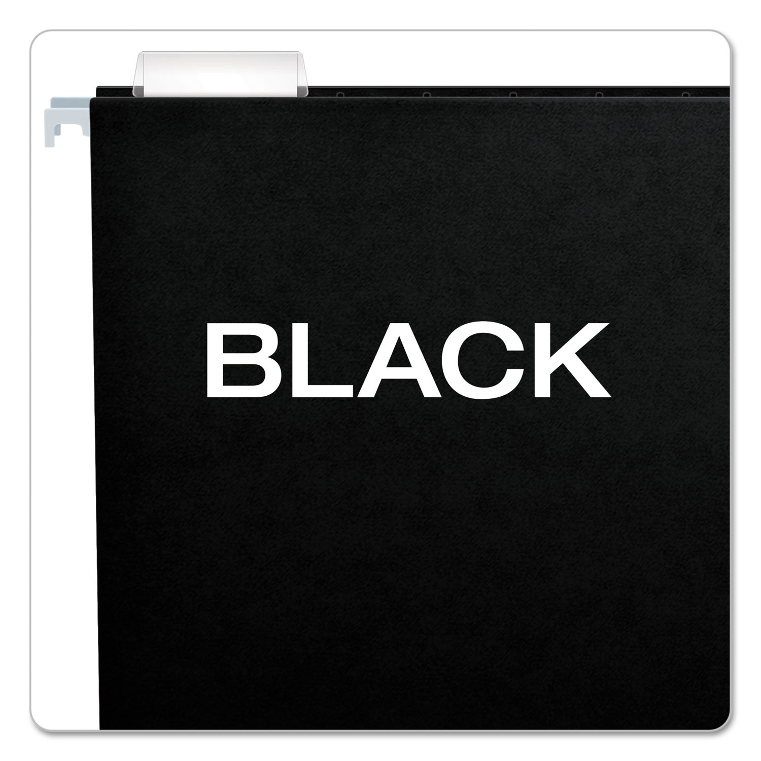 Pendaflex Colored Hanging Folders, Letter Size, 1/5-Cut Tabs, Black, 25/Box (81605)