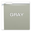 Pendaflex Colored Reinforced Hanging Folders, Letter Size, 1/5-Cut Tabs, Gray, 25/Box (415215GRA)