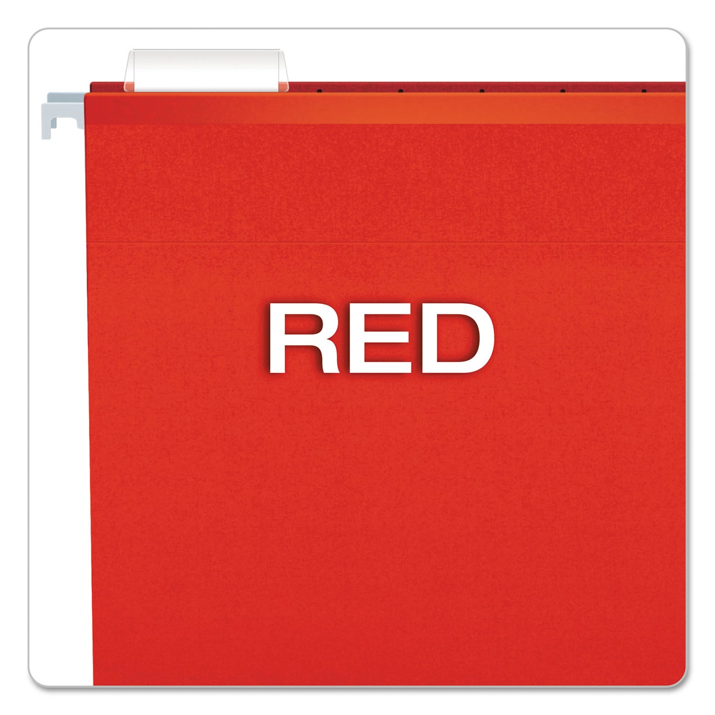 Pendaflex Colored Reinforced Hanging Folders, Letter Size, 1/5-Cut Tabs, Red, 25/Box (415215RED)