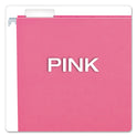 Pendaflex Colored Hanging Folders, Letter Size, 1/5-Cut Tabs, Pink, 25/Box (81609)