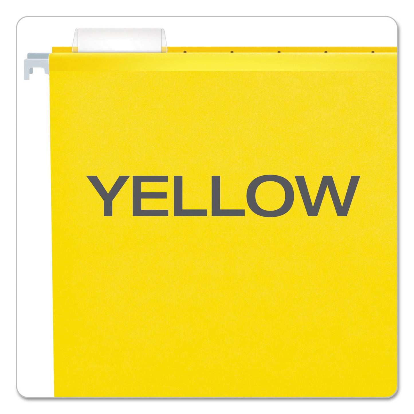 Pendaflex Colored Reinforced Hanging Folders, Letter Size, 1/5-Cut Tabs, Yellow, 25/Box (415215YEL)