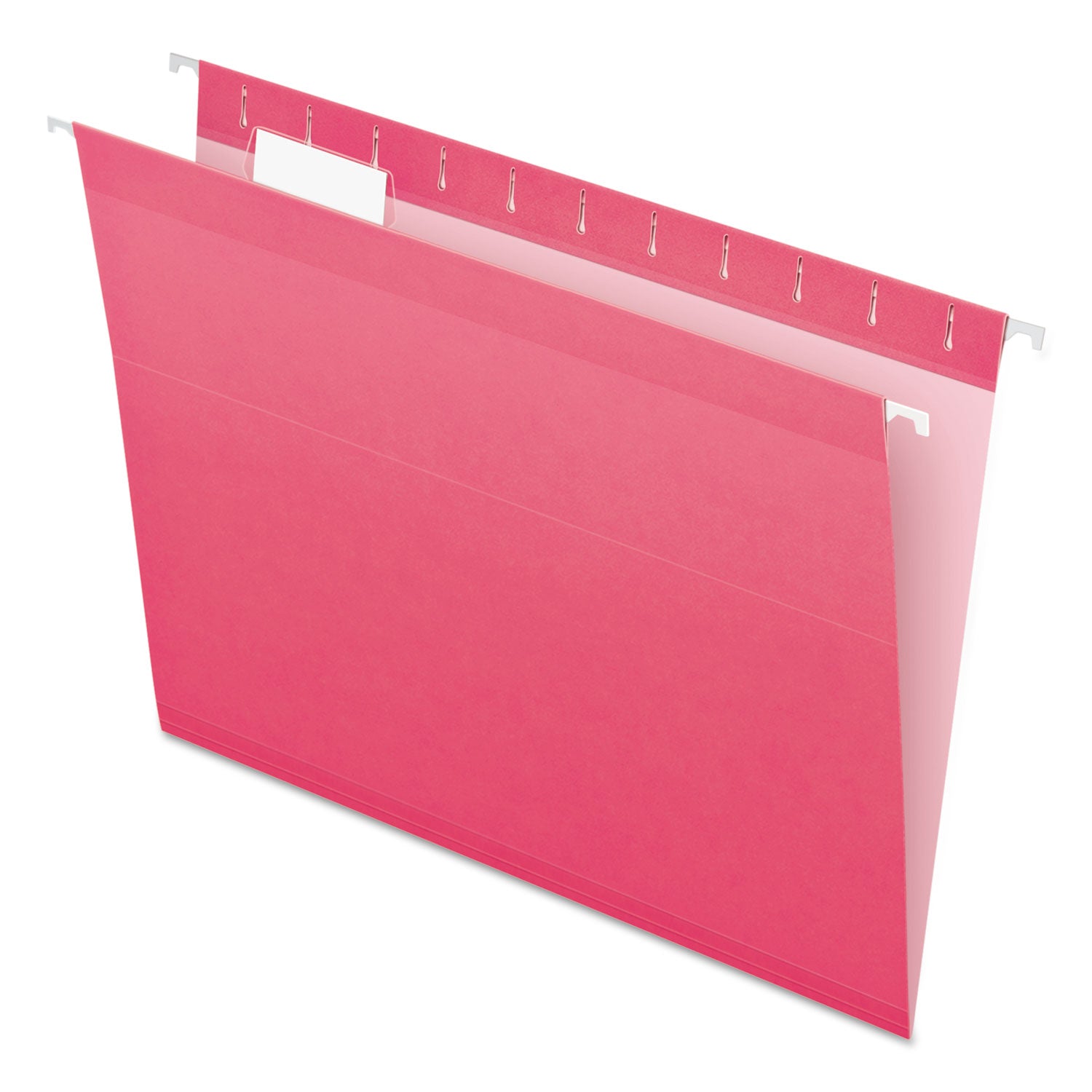 Pendaflex Colored Reinforced Hanging Folders, Letter Size, 1/5-Cut Tabs, Pink, 25/Box (415215PIN)