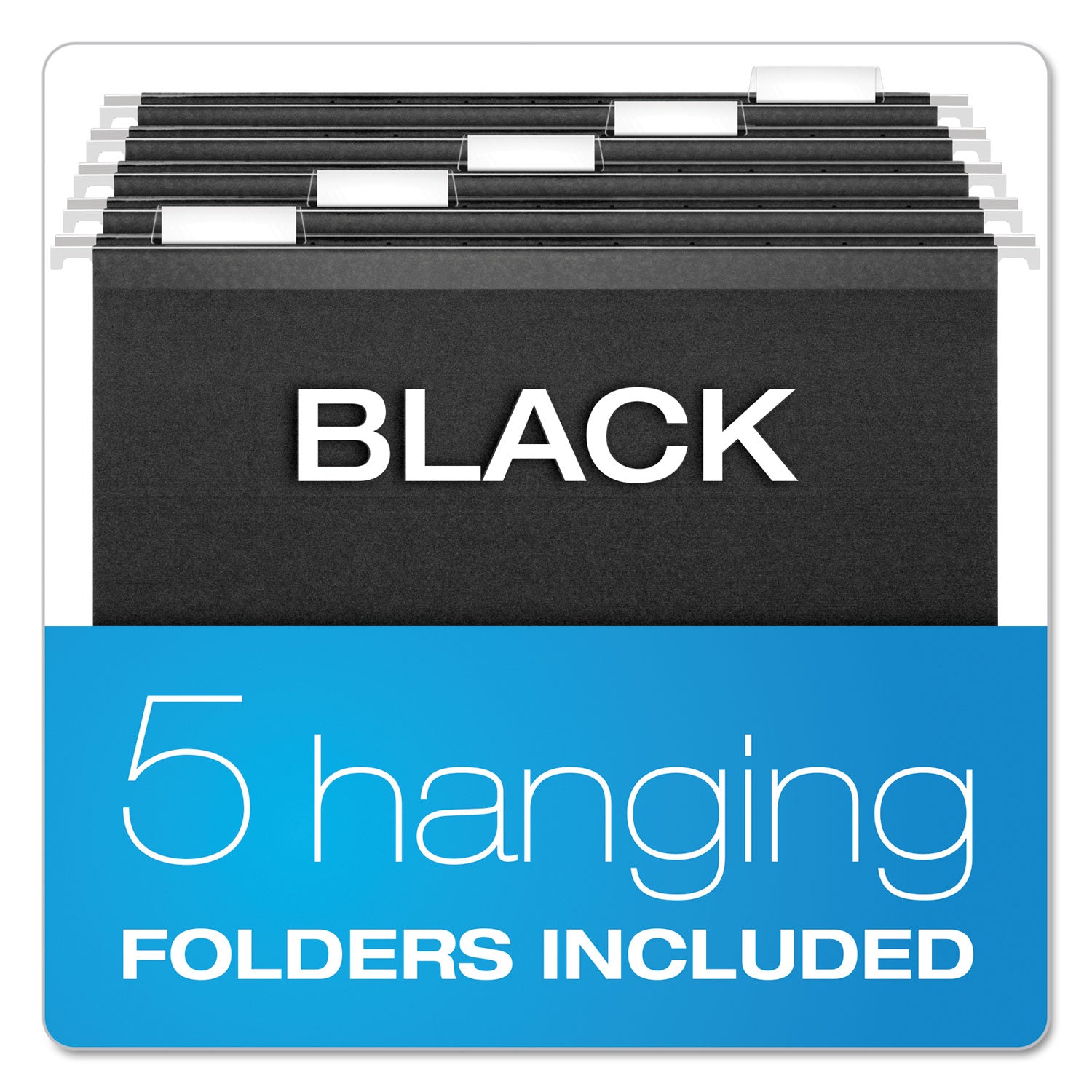 Pendaflex Desktop File With Hanging Folders, Letter Size, 6" Long, Black (23013)