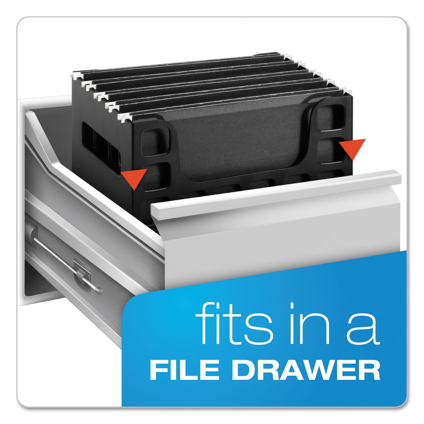 Pendaflex Desktop File With Hanging Folders, Letter Size, 6" Long, Black (23013)