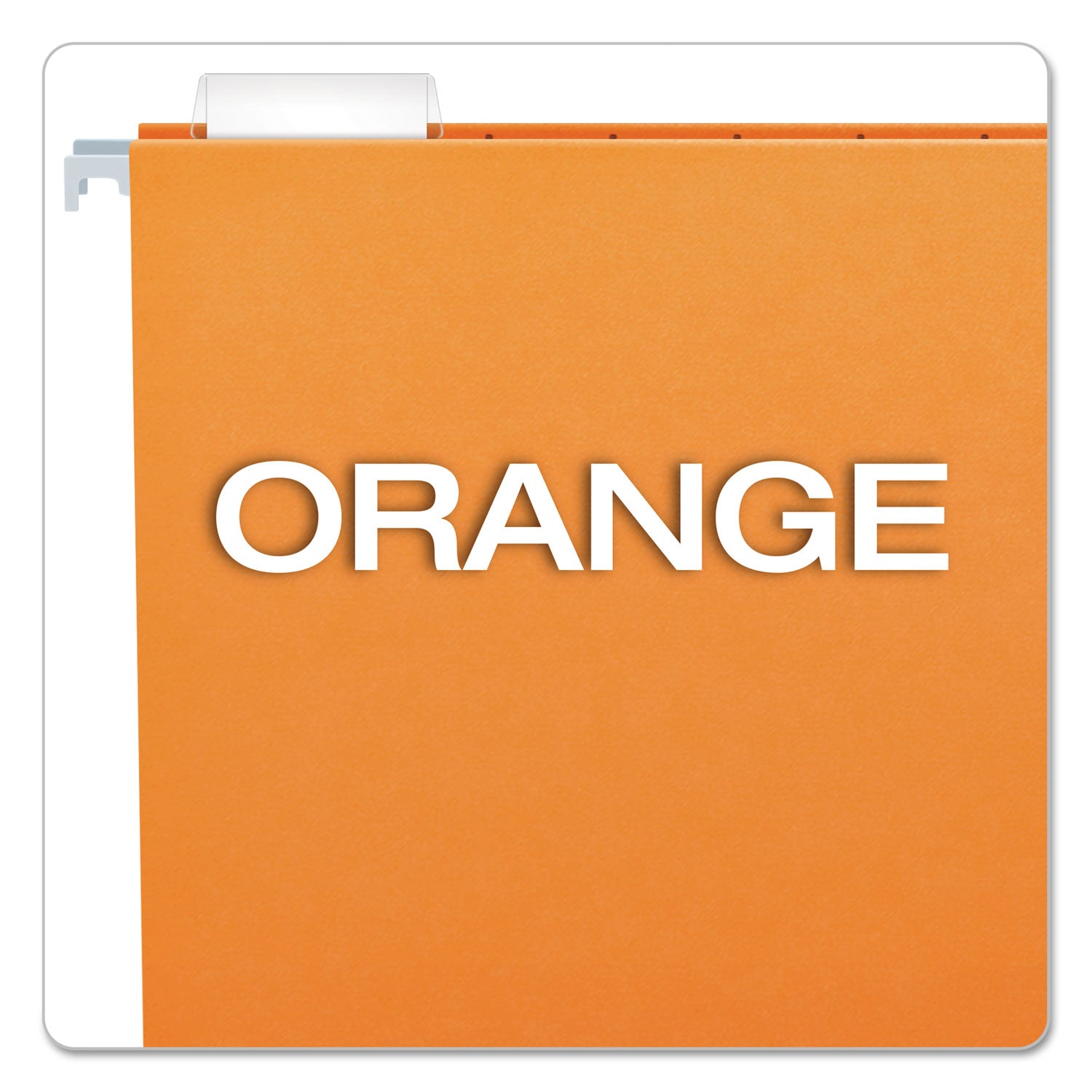 Pendaflex Colored Hanging Folders, Letter Size, 1/5-Cut Tabs, Orange, 25/Box (81607)