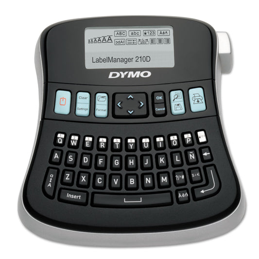 DYMO LabelManager 210D Label Maker, 2 Lines, 6.1 x 6.5 x 2.5 (2175085)