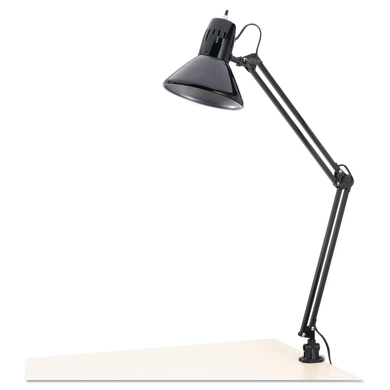 Alera Architect Lamp, Adjustable, Clamp-on, 6.75w x 20d x 28h, Black (LMP702B)