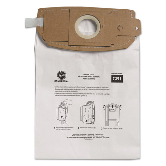 Hoover Disposable Vacuum Bags, Standard B, 10/Pack (AH10173)