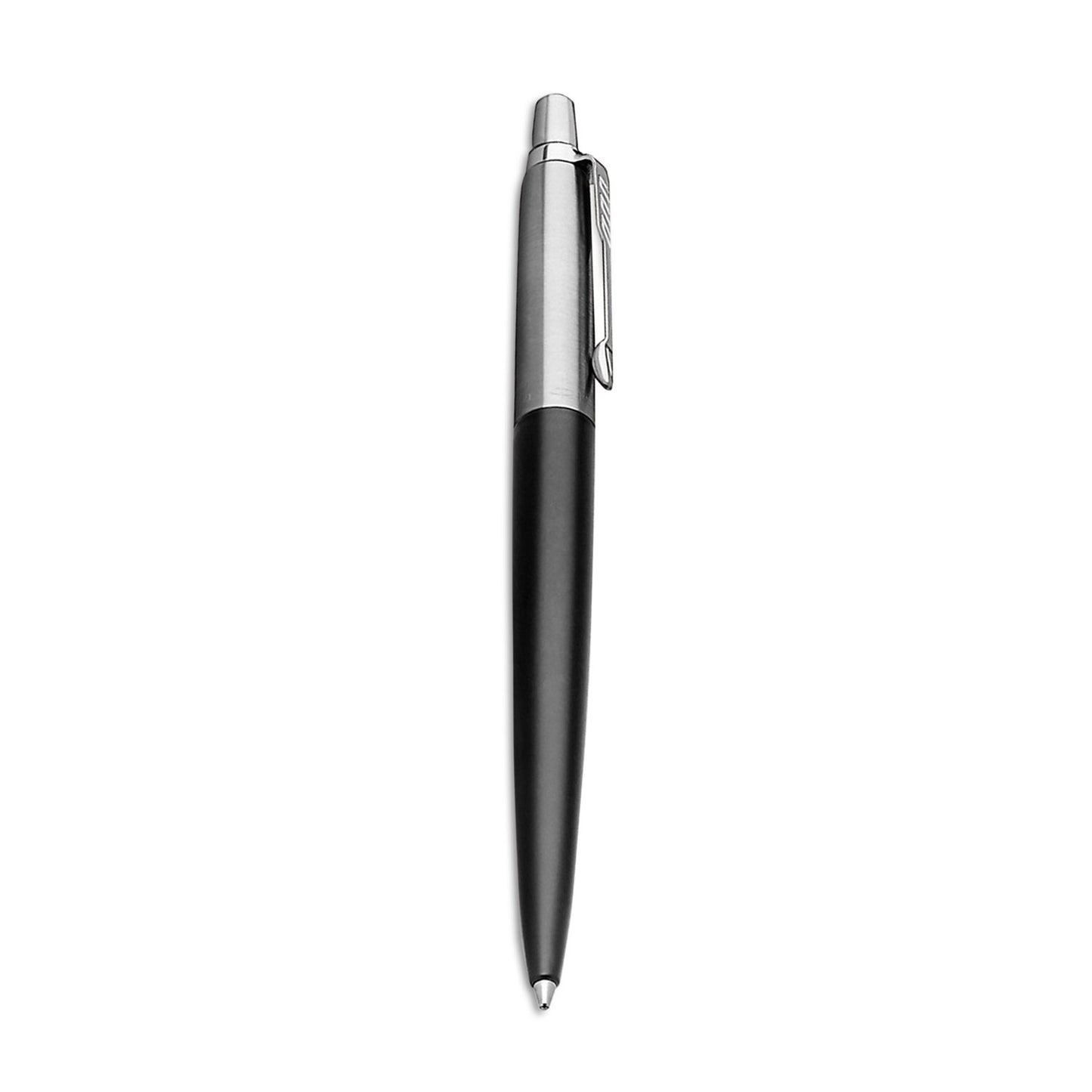 Parker Jotter Ballpoint Pen, Retractable, Medium 1 mm, Blue Ink, Black/Chrome Barrel (1953184)