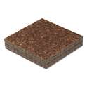 Universal Cork Tile Panels, 12 x 12, Dark Brown Surface, 4/Pack (43403)