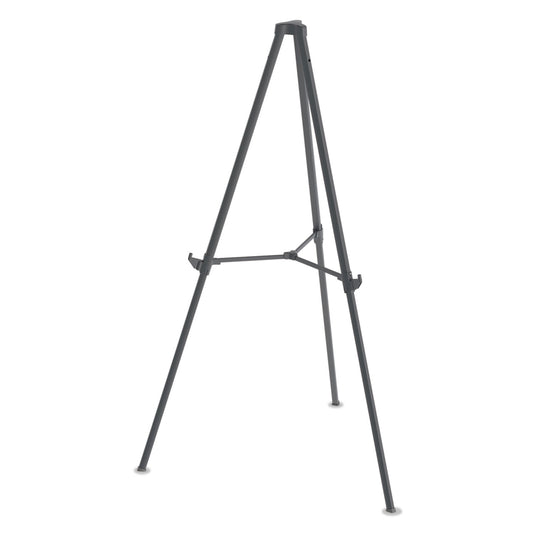 MasterVision Quantum Heavy Duty Display Easel, 35.62" to 61.22" High, Plastic, Black (FLX11404)