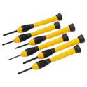 Stanley Tools 6-Piece Precision Screwdriver Set, Black/Yellow (66052)