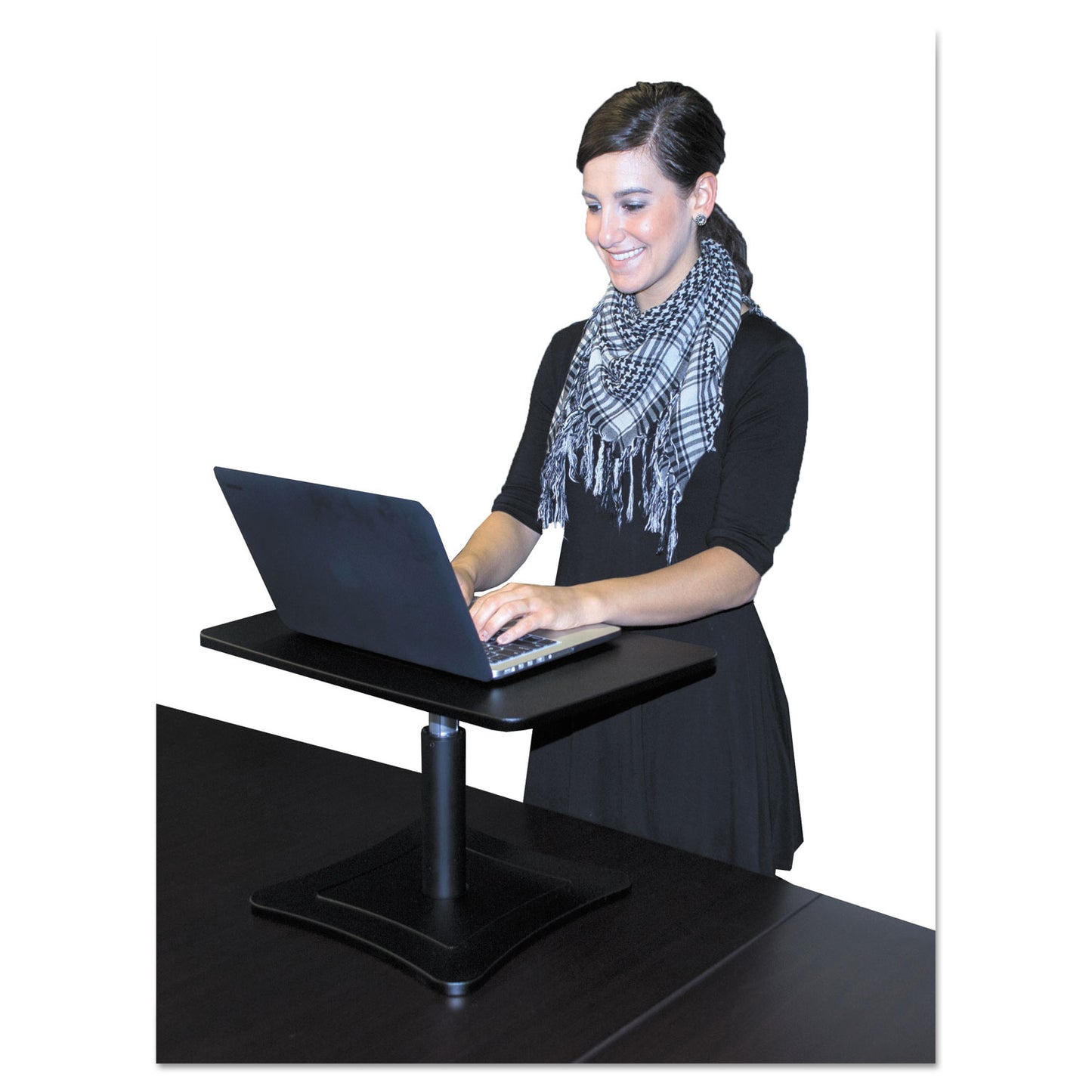 Victor DC230 Adjustable Laptop Stand, 21" x 13" x 12" to 15.75", Black, Supports 20 lbs (DC230B)