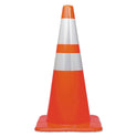 Tatco Traffic Cone, 14 x 14 x 28, Orange/Silver (25900)