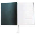 Universal Casebound Hardcover Notebook, 1-Subject, Wide/Legal Rule, Dark Blue Cover, (150) 10.25 x 7.63 Sheets (66352)