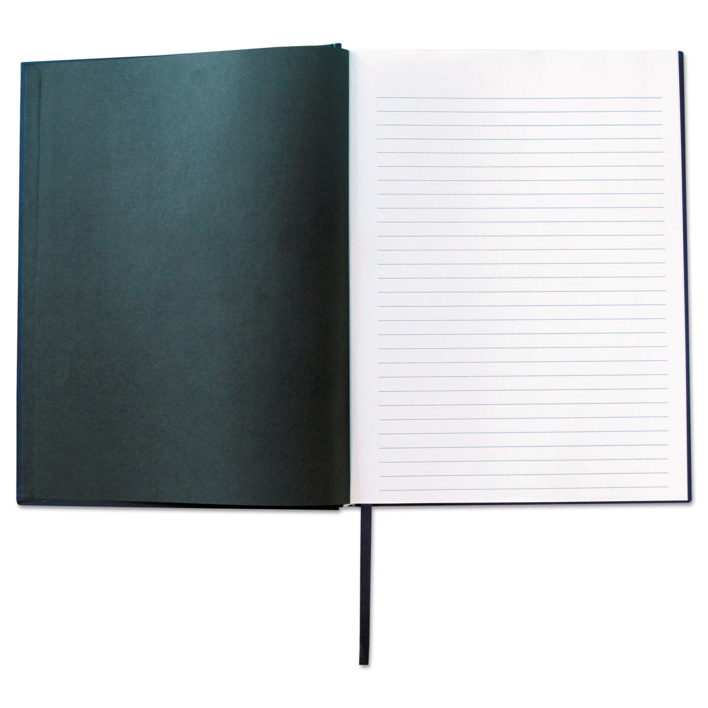 Universal Casebound Hardcover Notebook, 1-Subject, Wide/Legal Rule, Dark Blue Cover, (150) 10.25 x 7.63 Sheets (66352)