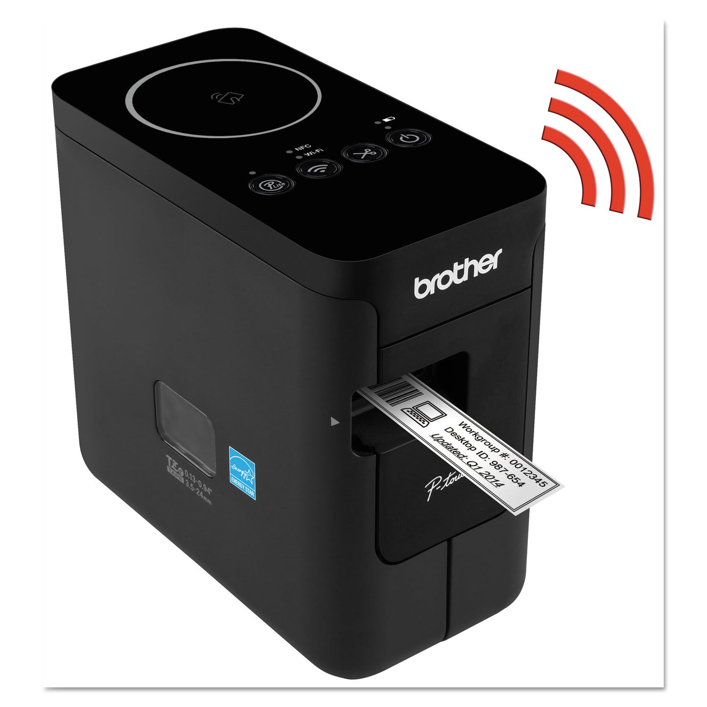 Brother PT-P750W Compact Label Maker with Wireless Enabled Printing, 30 mm/s Print Speed, 6 x 3.12 x 5.62