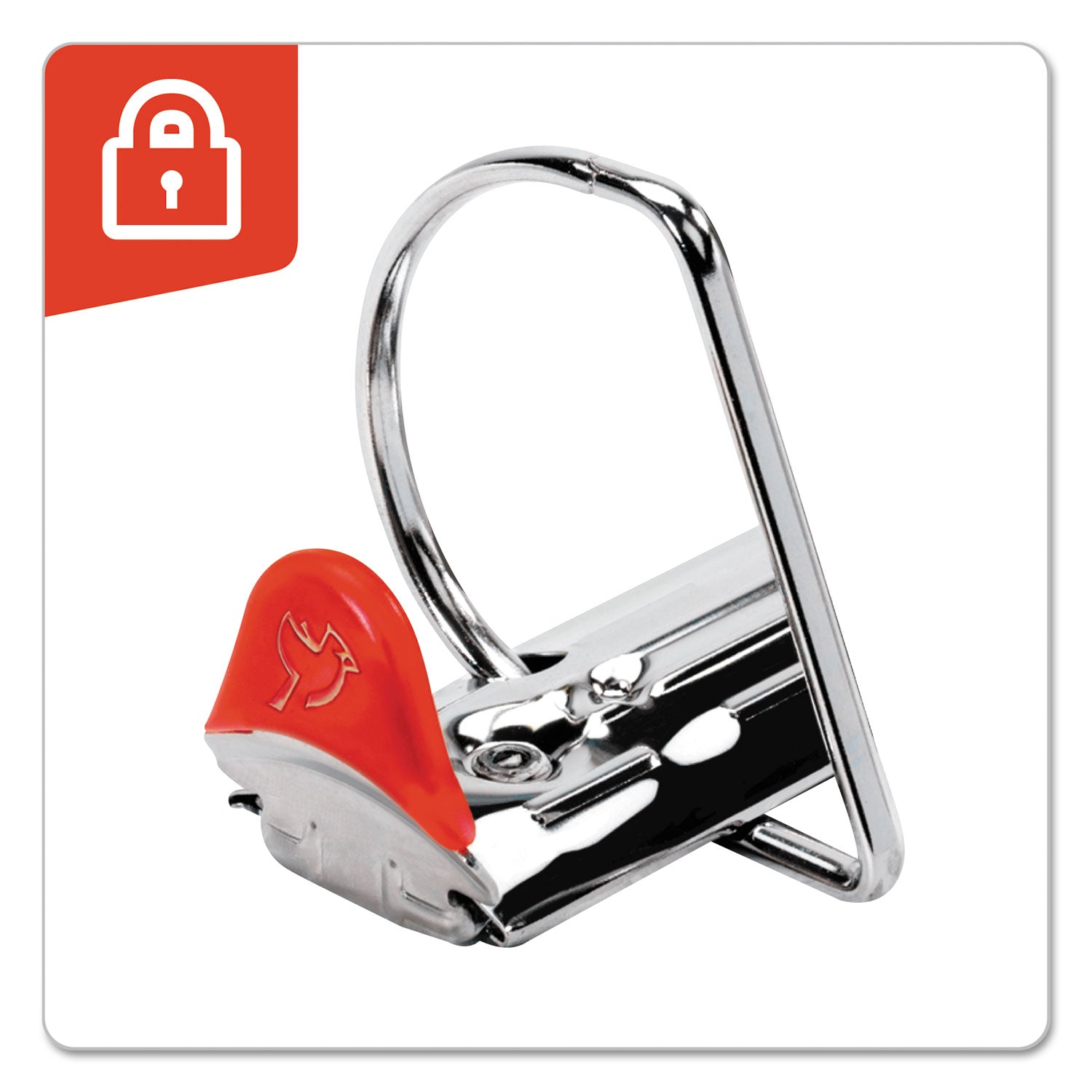 Cardinal XtraLife ClearVue Non-Stick Locking Slant-D Ring Binder, 3 Rings, 4" Capacity, 11 x 8.5, White (26340)