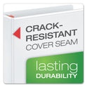 Cardinal XtraLife ClearVue Non-Stick Locking Slant-D Ring Binder, 3 Rings, 1.5" Capacity, 11 x 8.5, White (26310)