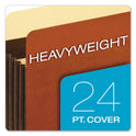 Pendaflex Extra-Wide Heavy-Duty File Pockets, 3.5" Expansion, Letter Size, Redrope, 10/Box (C1525EHD)