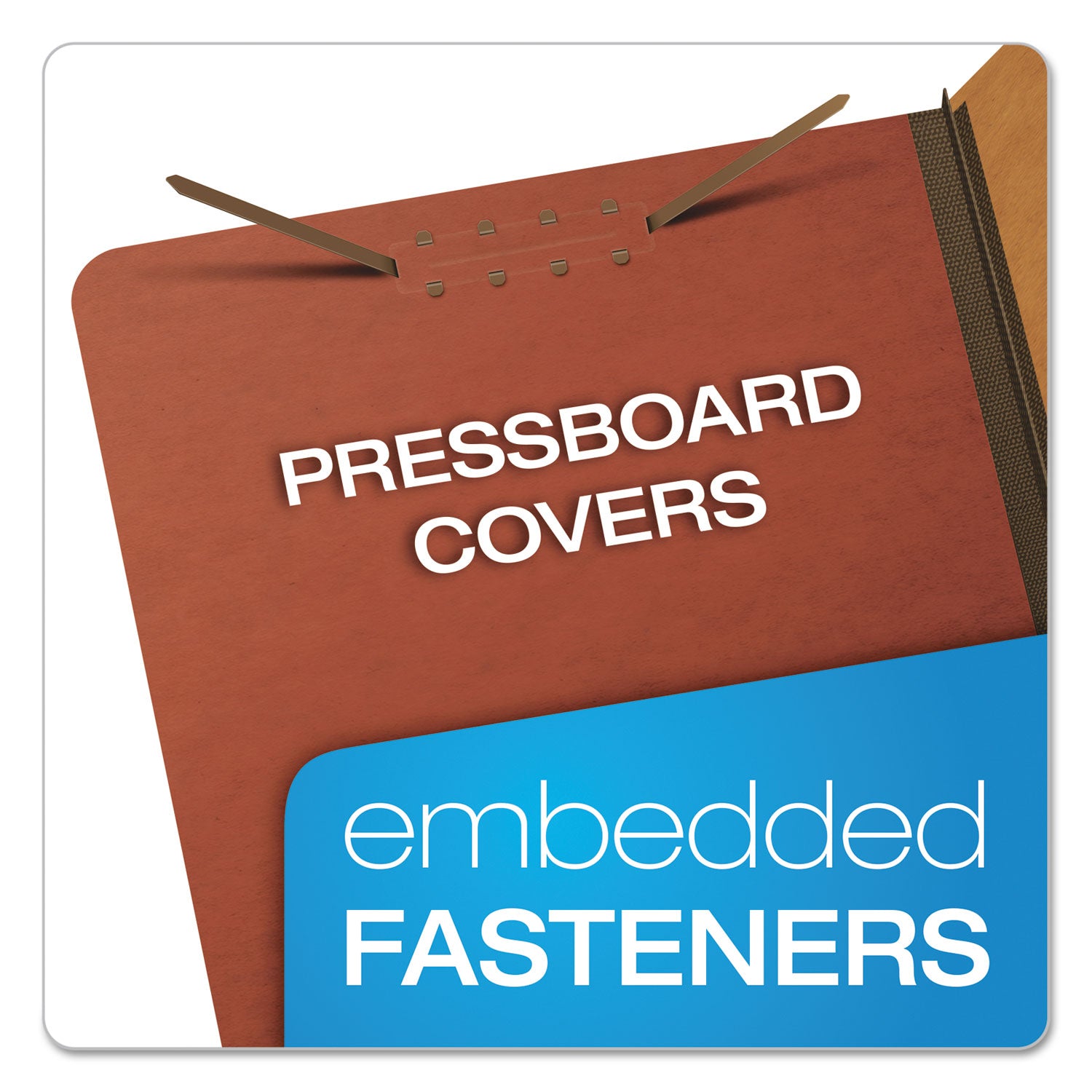 Pendaflex Six-Section Pressboard Classification Folders, 2" Expansion, 2 Dividers, 6 Fasteners, Legal Size, Red Exterior, 10/Box (2257R)