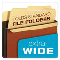 Pendaflex Extra-Wide Heavy-Duty File Pockets, 3.5" Expansion, Letter Size, Redrope, 10/Box (C1525EHD)