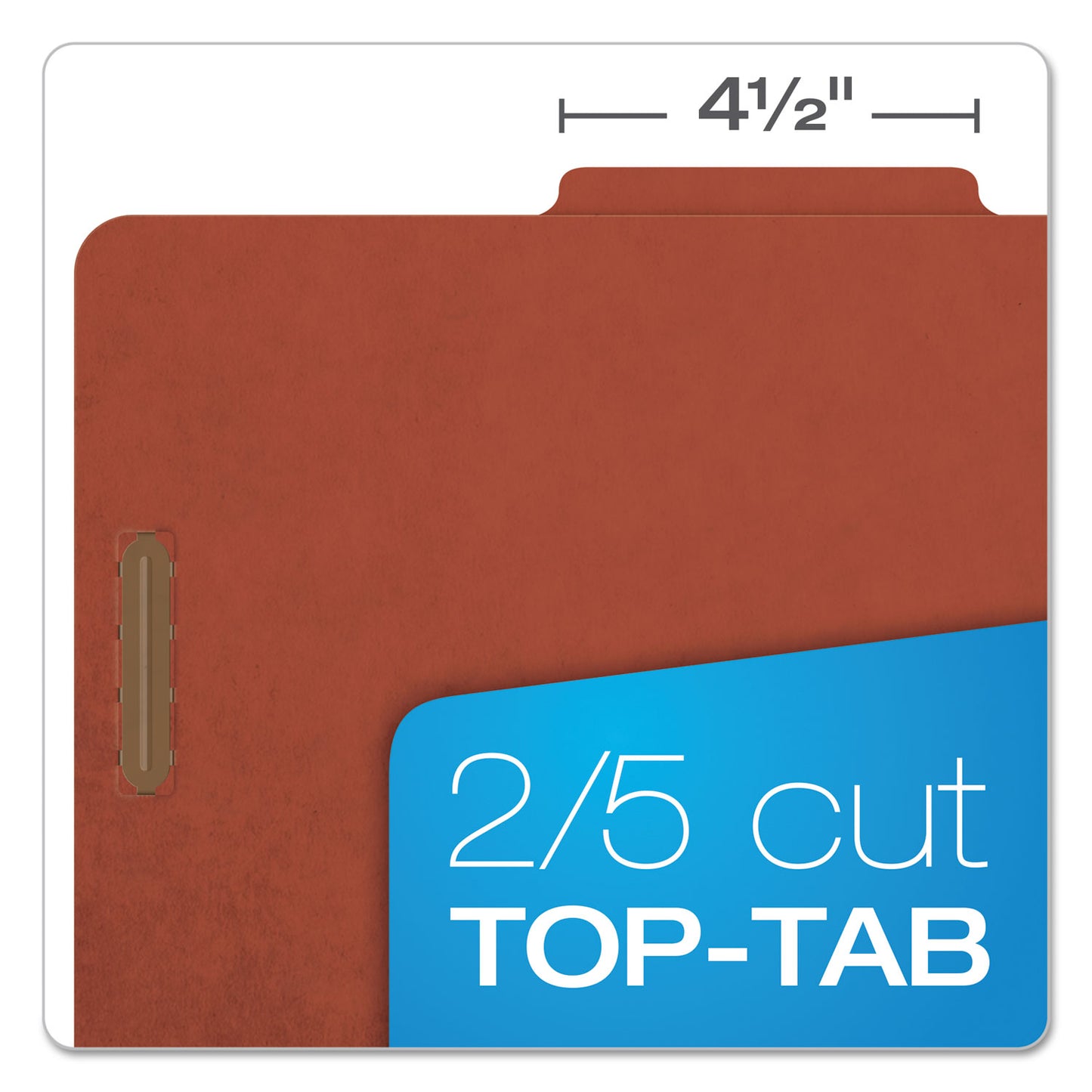 Pendaflex Six-Section Pressboard Classification Folders, 2" Expansion, 2 Dividers, 6 Fasteners, Legal Size, Red Exterior, 10/Box (2257R)
