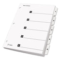 Cardinal OneStep Printable Table of Contents and Dividers, 5-Tab, 1 to 5, 11 x 8.5, White, White Tabs, 1 Set (60513)