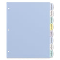 Avery Write and Erase Big Tab Durable Plastic Dividers, 3-Hole Punched, 8-Tab, 11 x 8.5, Assorted, 1 Set (16171)