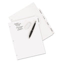 Avery Write and Erase Big Tab Durable Plastic Dividers, 3-Hole Punched, 5-Tab, 11 x 8.5, White, 1 Set (16370)