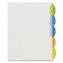 Avery Insertable Style Edge Tab Plastic Dividers, 5-Tab, 11 x 8.5, Translucent, 1 Set (11200)