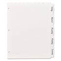 Avery Write and Erase Big Tab Durable Plastic Dividers, 3-Hole Punched, 5-Tab, 11 x 8.5, White, 1 Set (16370)