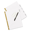 Avery Write and Erase Big Tab Paper Dividers, 5-Tab, 11 x 8.5, White, White Tabs, 1 Set (23075)