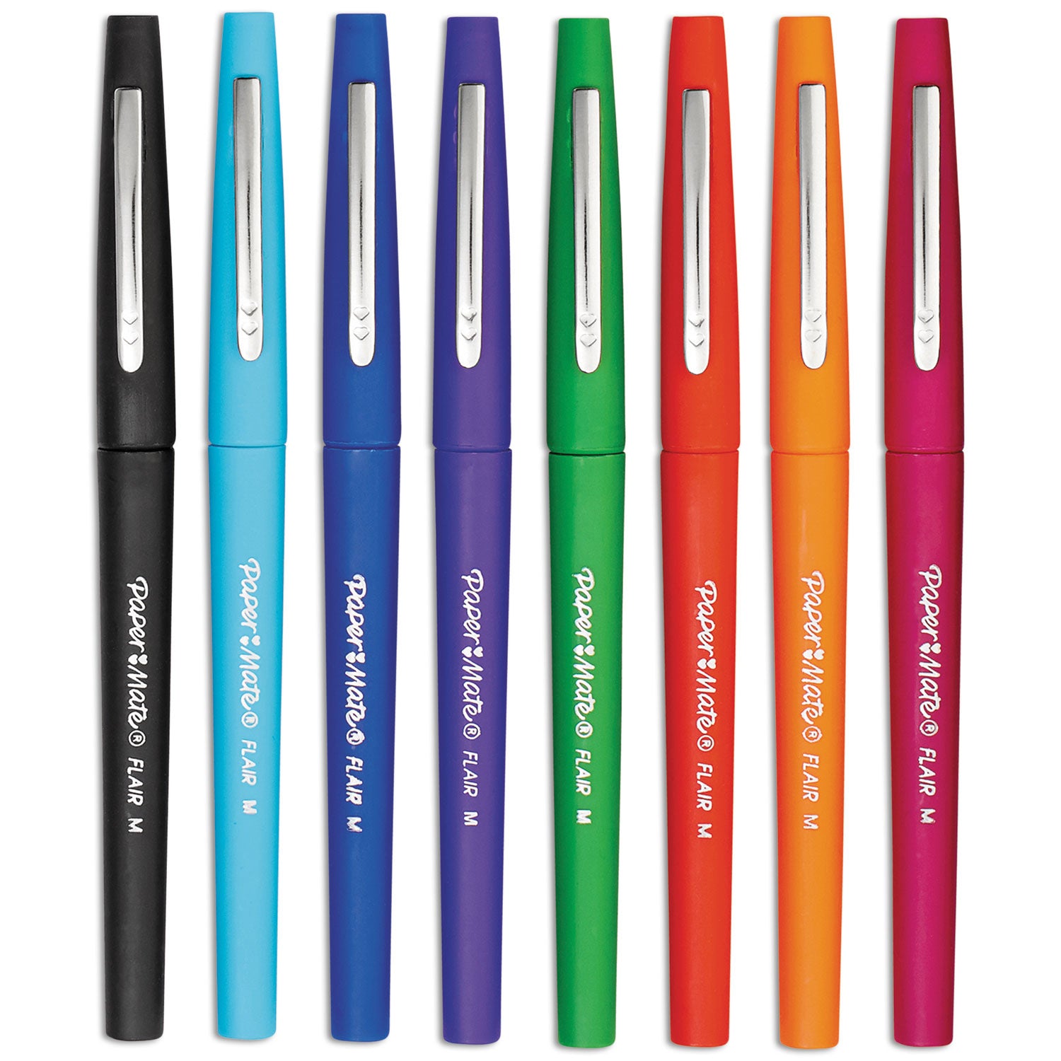 Paper Mate Point Guard Flair Felt Tip Porous Point Pen, Stick, Bold 1.4 mm, Assorted Ink and Barrel Colors, 48/Pack (4651)