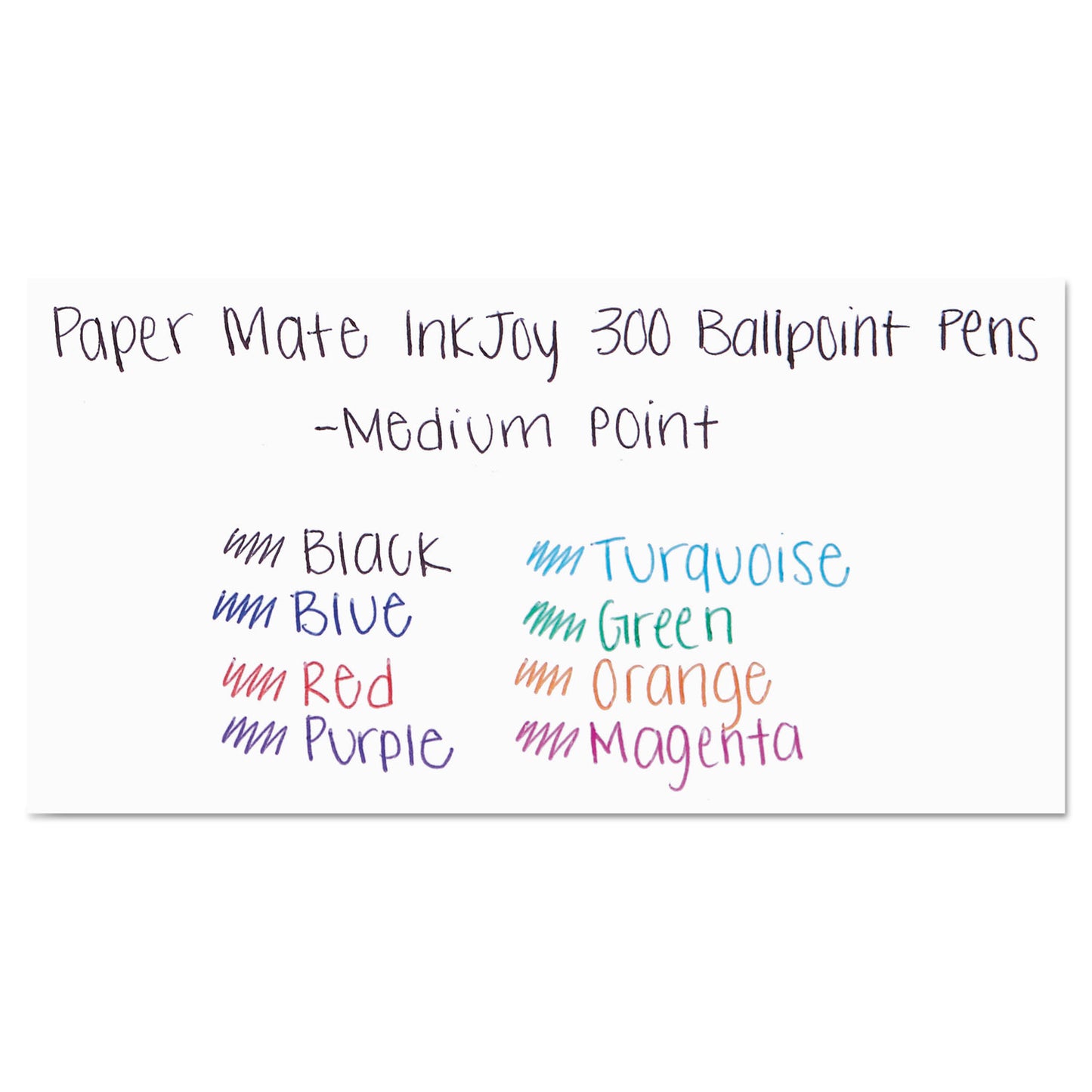 Paper Mate InkJoy 300 RT Ballpoint Pen, Refillable, Retractable, Medium 1 mm, Red Ink, Red Barrel, Dozen (1951258)