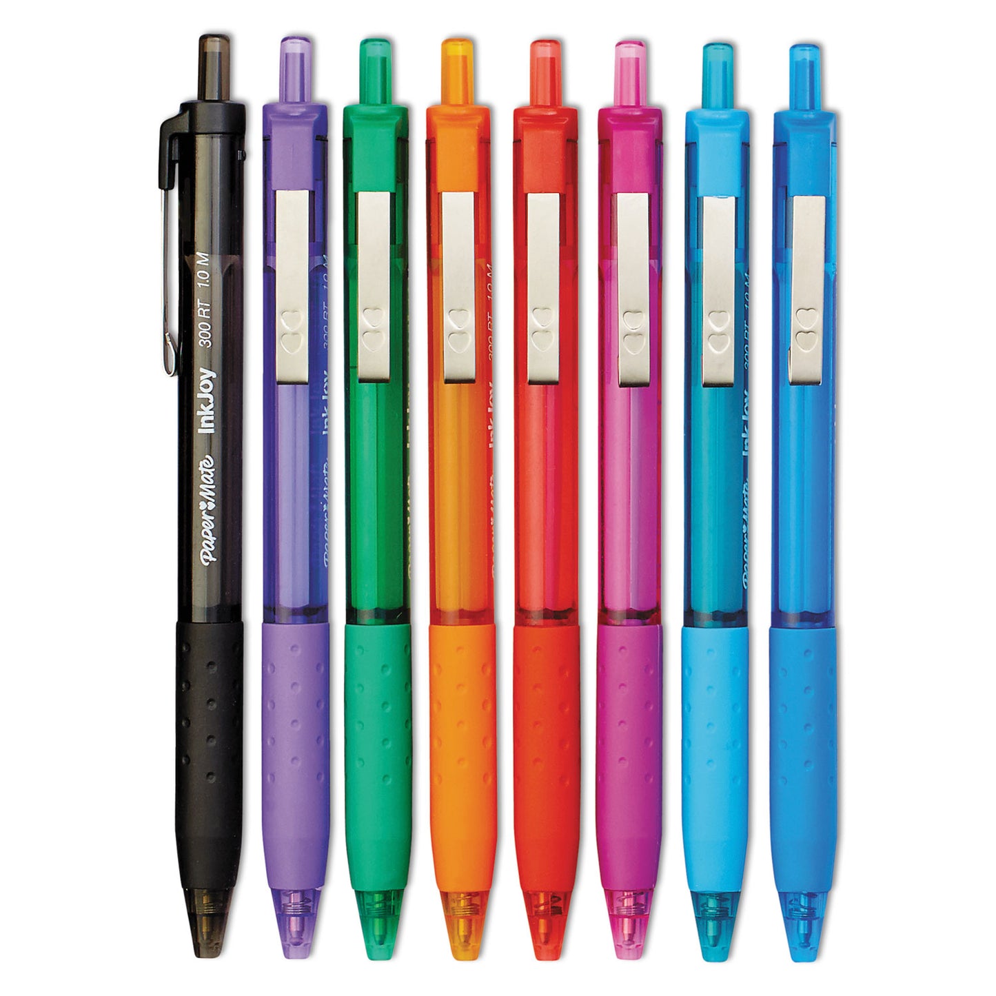 Paper Mate InkJoy 300 RT Ballpoint Pen Retractable, Medium 1 mm, Assorted Ink and Barrel Colors, 8/Pack (1945921)