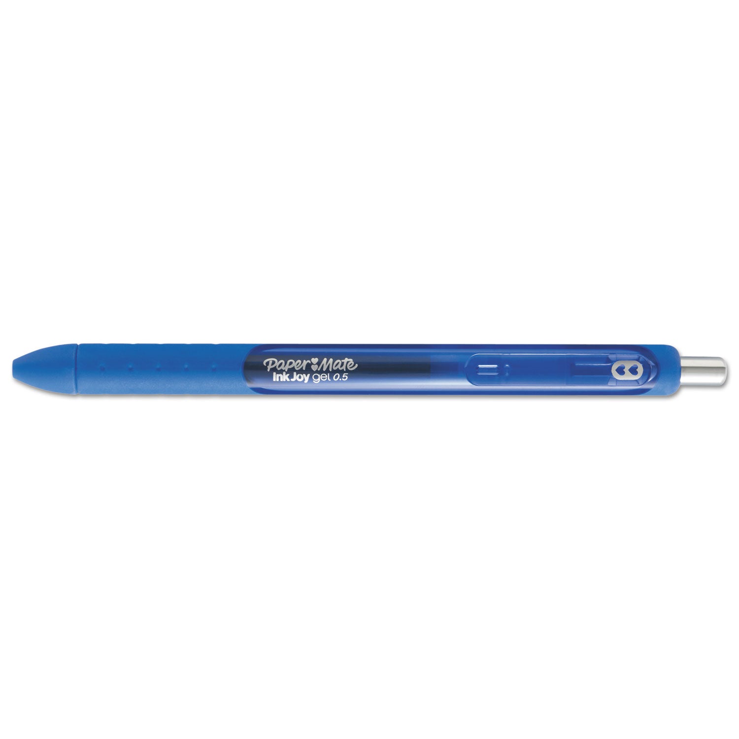 Paper Mate InkJoy Gel Pen, Retractable, Fine 0.5 mm, Blue Ink, Blue Barrel, Dozen (1951722)