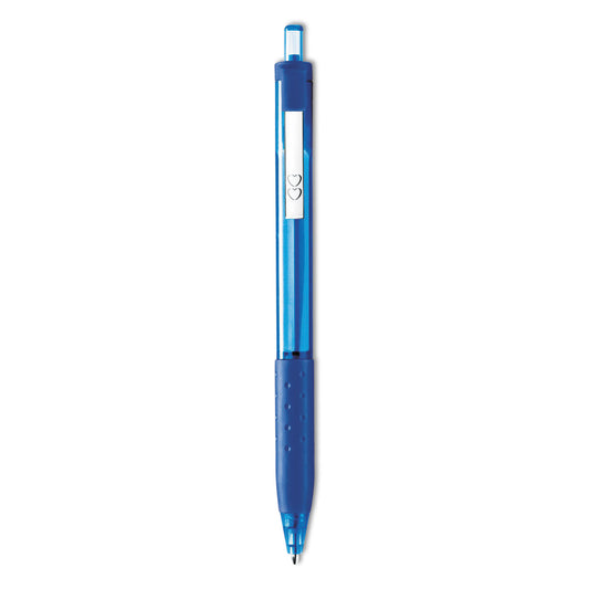 Paper Mate InkJoy 300 RT Ballpoint Pen, Retractable, Medium 1 mm, Blue Ink, Blue Barrel, Dozen (1951259)