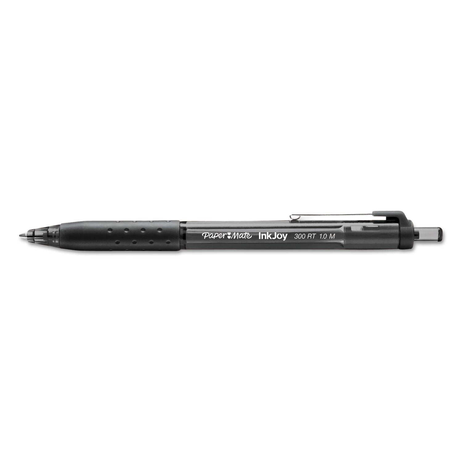 Paper Mate InkJoy 300 RT Ballpoint Pen, Refillable, Retractable, Medium 1 mm, Black Ink, Black Barrel, 36/Box (1951378)